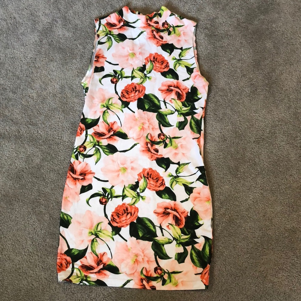 American Apparel High Neck Floral dress w/keyhole